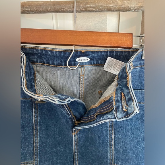 NWOT - Old Navy Highwaisted Utility Pocket Jean Mini Skirt - Size 12 - Picture 2 of 5